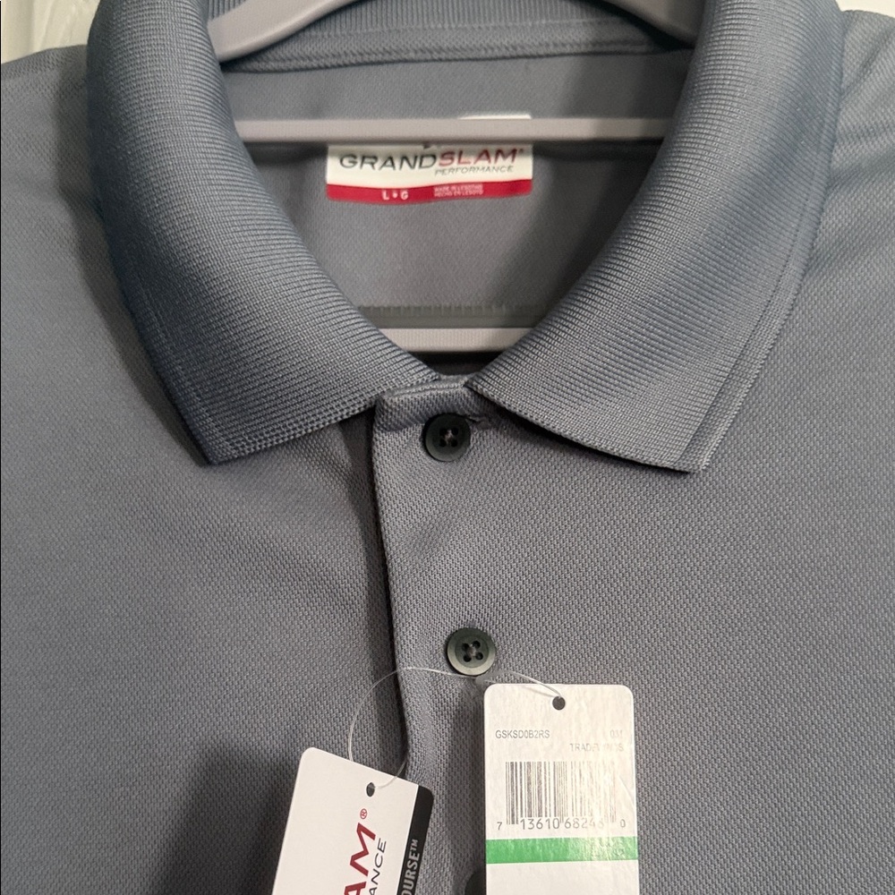 Grand Slam Men's Steel Blue Polo Shirt